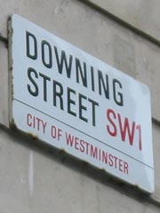 Downing Street sign
