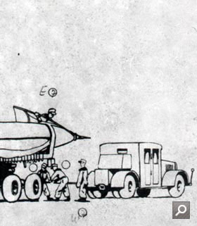 Detail of a V2 rocket diagram 1945 (AIR 40/2541)