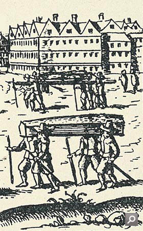 Detail of London Scenes of the Plague 1665-6 (Museum of London)