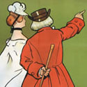 Prickett & Ellis, London Estate Agents, 1901. Poster artist: Dudley Hardy. Catalogue reference: COPY 1/177 folio 11