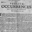 First American newspaper, published in Boston, 25 September 1690. Catalogue reference: CO 5/855 folio 121