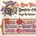 Presentation for Queen Victoria’s Diamond Jubilee from the Daughters of the American Revolution, 1897. Catalogue reference: PP1/372