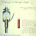 Design for a carriage lamp, 1843. Catalogue reference: BT 45/1 (1)