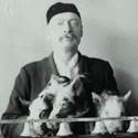 S H Baker and his musical pigs, 1899. Catalogue reference: COPY 1/439