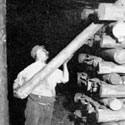 Miners working on tunnel support, 1894. Catalogue reference: COPY 1/416