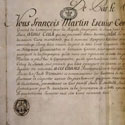 Pass from the Quedah Merchant, a ship taken as prize by Captain William Kidd, 1698. The pass would have been valuable evidence for Kidd at his trial, but went missing. Catalogue reference: CO 5/860 (64iii)