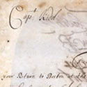 Letter from the Earl of Bellomont (Richard Coote) in Boston, luring Captain William Kidd into custody, 8 June 1698. Catalogue reference: HCA 1/98 Pt.1 folio 128