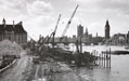 River bank construction by Westminster Bridge, 1949. Catalogue reference: WORK 25/218 (398)