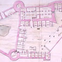 Cape Coast castle ground plan, showing slave yard, 1756. Catalogue reference: MPG 1/233