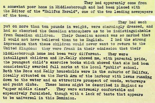 Further examples of C.O.R.B. children from the same letter seen in Sources 6 & 7 (DO 131/45)