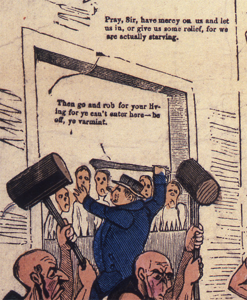 Detail of The New Poor Law poster 1837 (EXT 6/1)