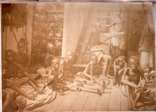East African enslaved people released from a dhow by HMS Daphne, 1 November 1868 (FO 84/1310)