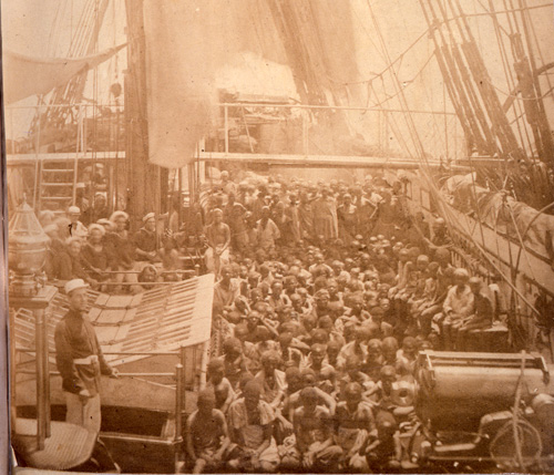 East African enslaved people released from a dhow by HMS Daphne, 1 November 1868 (FO 84/1310)