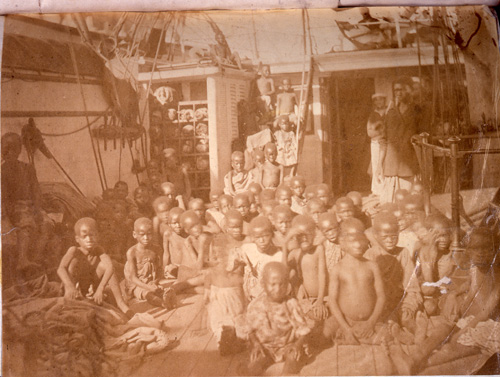East African enslaved people released from a dhow by HMS Daphne, 1 November 1868 (FO 84/1310)