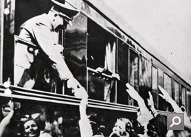 Adolf Hitler on board his train, c1941 (HS 6/624)