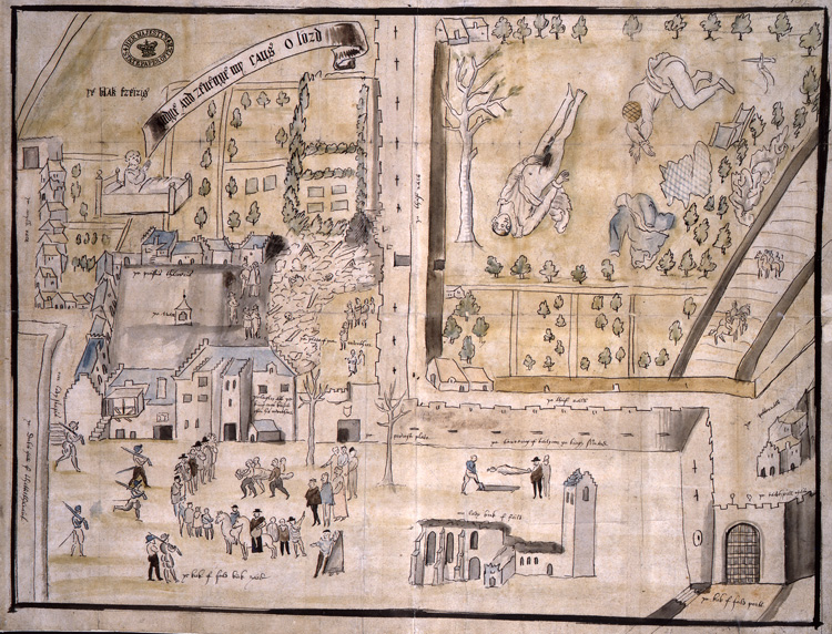 Closeup of the plan of Kirk o' Field 1567 (MPF 1/366)