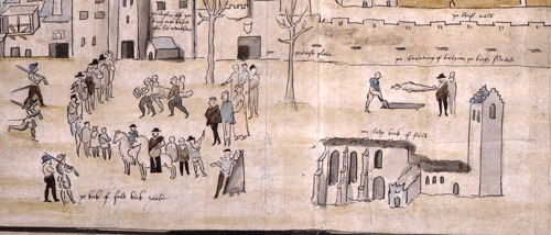 Closeup of Lord Darnley's body being removed (MPF 1/366)