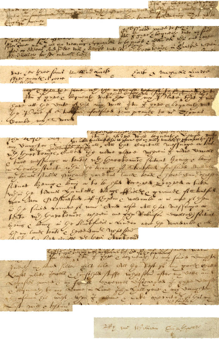 Excerpts from Shakespeare's Will (PROB 1/4)