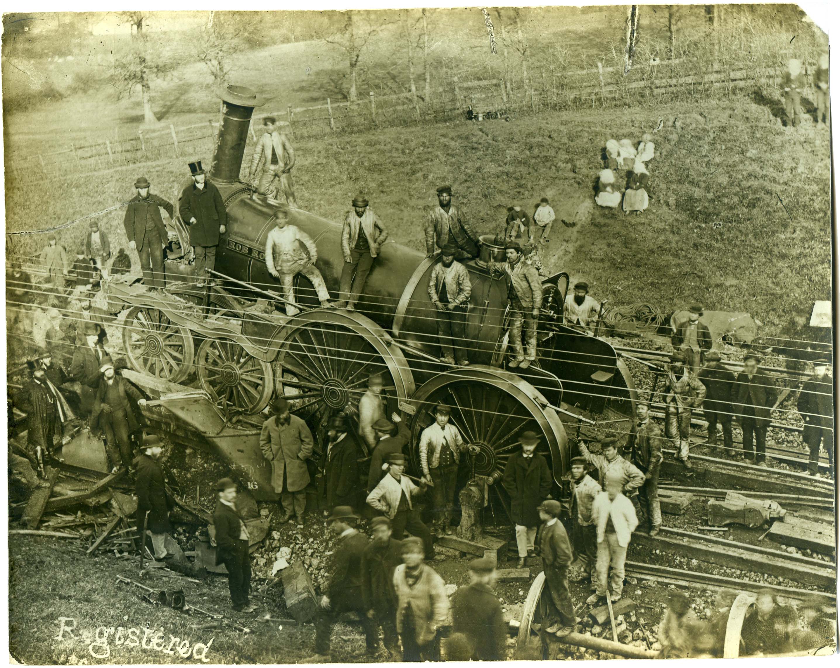 Rob Roy goes off the rails 1868 (RAIL 1005/132)