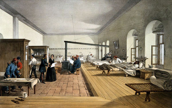 One of the wards of the hospital at Scutari - illustration published 21 April 1856 - Wellcome Library, London
