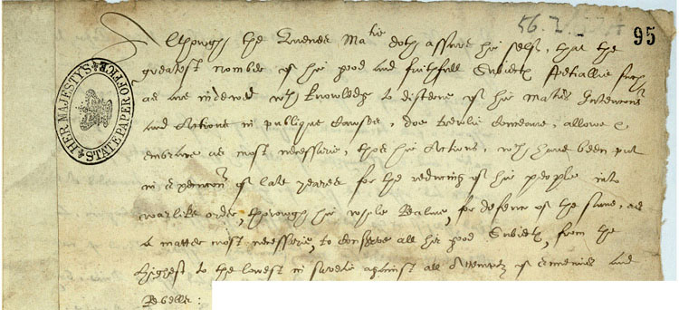 Draft government proclamation, 1588 (SP 12/211)