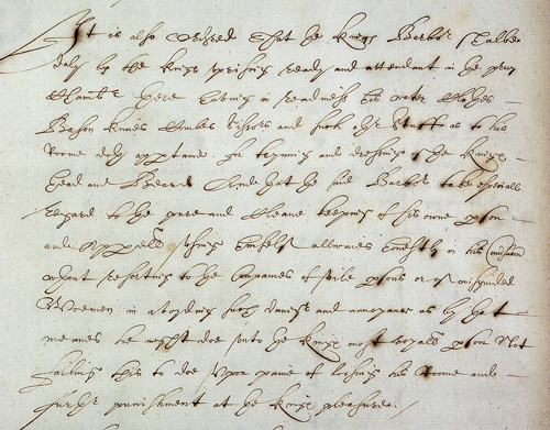 Extract from the Ordinances of Eltham, January 1526 (SP 2/B f232)