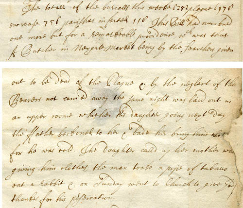 Part of a letter from a Journalist 1665 (SP 29/132 f.28)