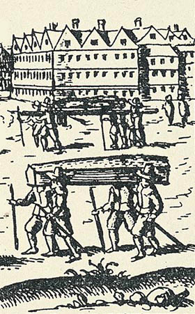 Detail of London Scenes of the Plague 1665-6 (Museum of London)