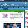  BBC Give an Hour Summer of Sport website