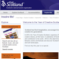Creative Scotland 2012 website