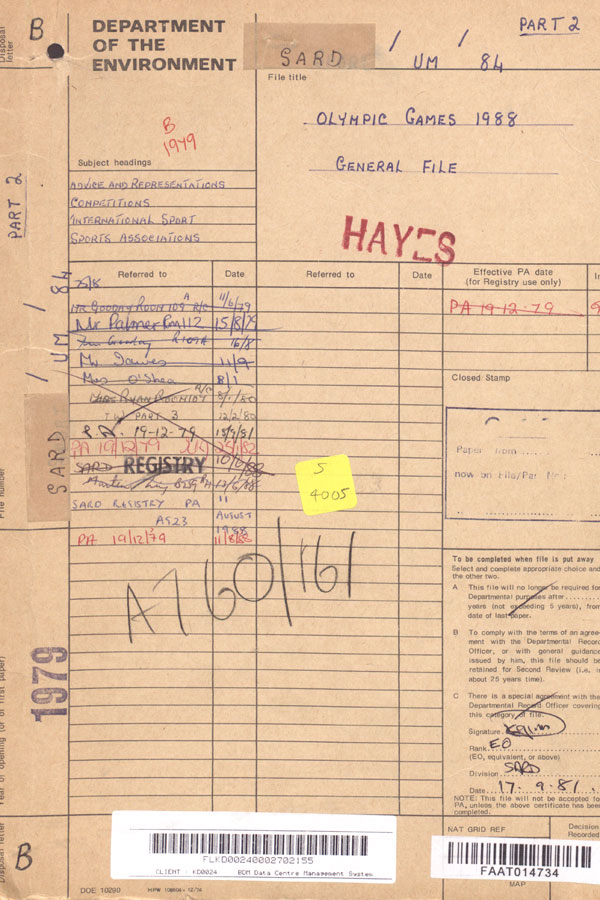 Extract from record AT 60/161