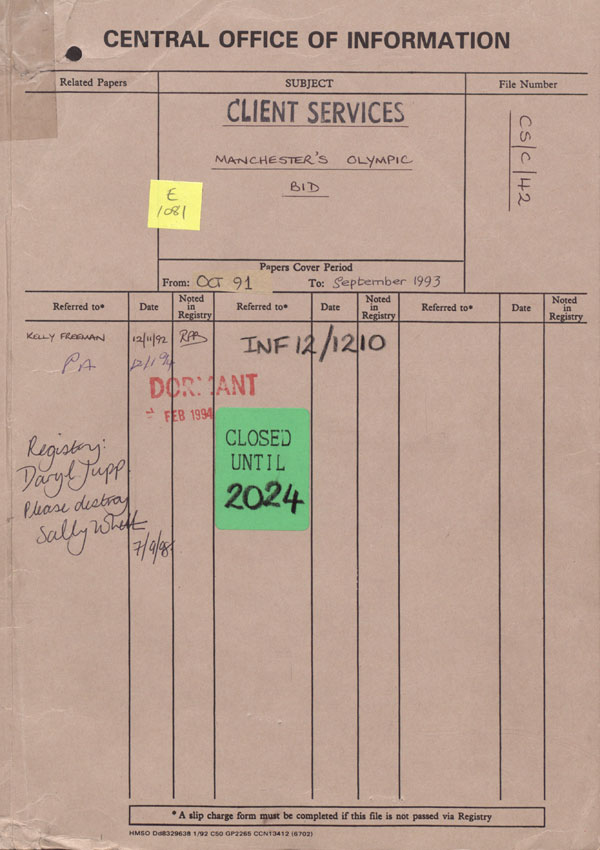 Extract from record INF 12/1210/1