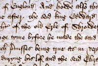 Richard III's official justification for taking the throne, as presented to parliament 1484, Catalogue reference: C65/114