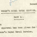 Women's Royal Naval Service records 1917-1919