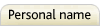 Personal name