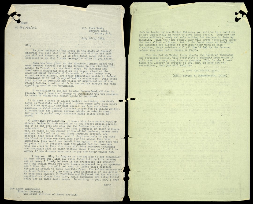 Letter to Churchill - The National Archives