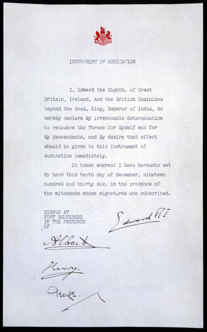 Abdication Of Edward Viii 1936 The National Archives