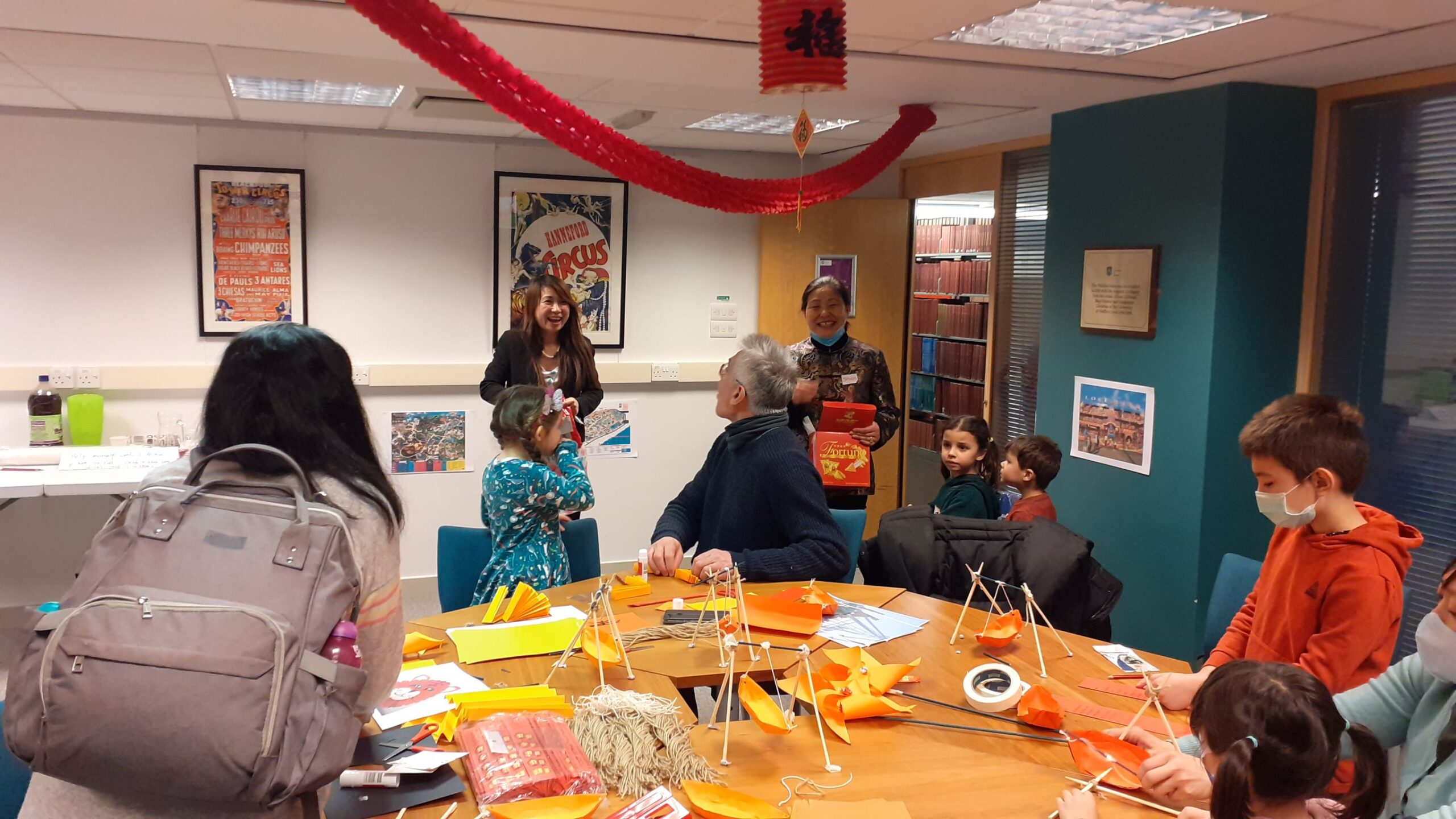 A craft activity session celebrating Chinese New Year